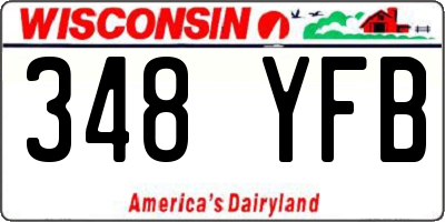 WI license plate 348YFB