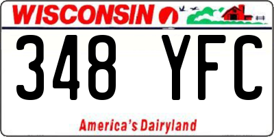 WI license plate 348YFC