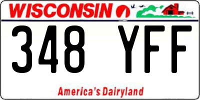 WI license plate 348YFF
