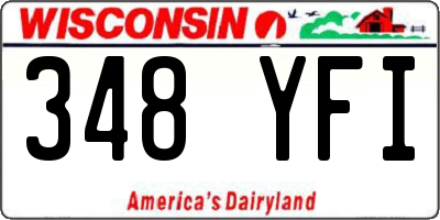 WI license plate 348YFI