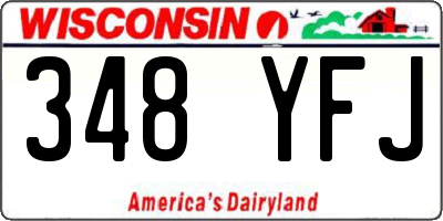 WI license plate 348YFJ