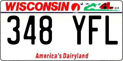 WI license plate 348YFL