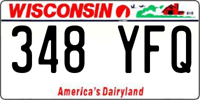 WI license plate 348YFQ