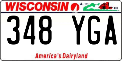 WI license plate 348YGA