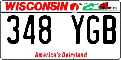 WI license plate 348YGB