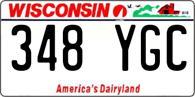 WI license plate 348YGC