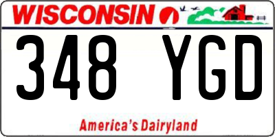 WI license plate 348YGD