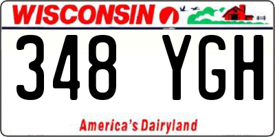 WI license plate 348YGH