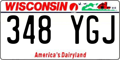 WI license plate 348YGJ