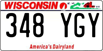 WI license plate 348YGY