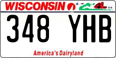 WI license plate 348YHB