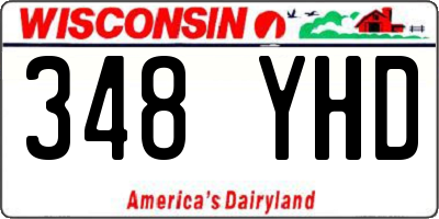 WI license plate 348YHD