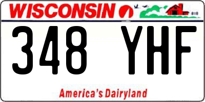 WI license plate 348YHF