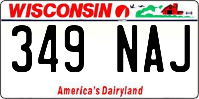 WI license plate 349NAJ
