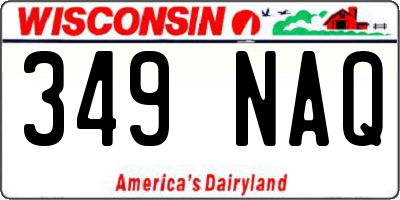 WI license plate 349NAQ