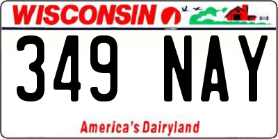 WI license plate 349NAY