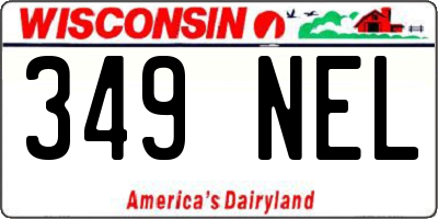 WI license plate 349NEL