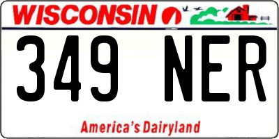 WI license plate 349NER