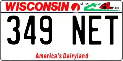 WI license plate 349NET