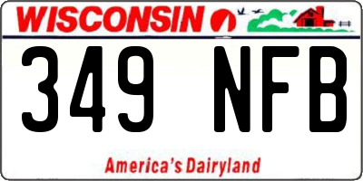 WI license plate 349NFB