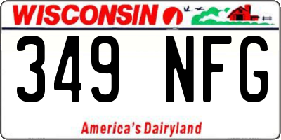 WI license plate 349NFG
