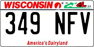 WI license plate 349NFV