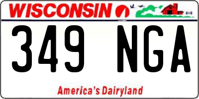 WI license plate 349NGA