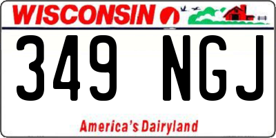 WI license plate 349NGJ