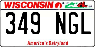 WI license plate 349NGL