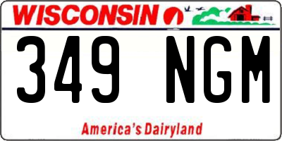 WI license plate 349NGM