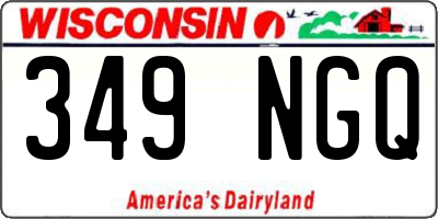 WI license plate 349NGQ
