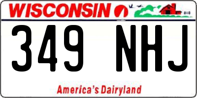 WI license plate 349NHJ