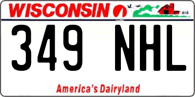 WI license plate 349NHL