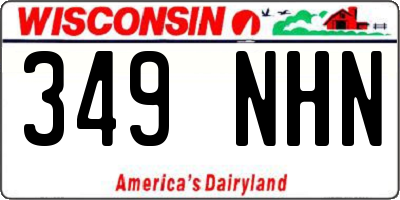 WI license plate 349NHN