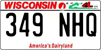 WI license plate 349NHQ