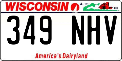 WI license plate 349NHV