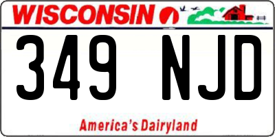 WI license plate 349NJD
