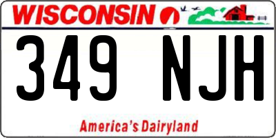 WI license plate 349NJH