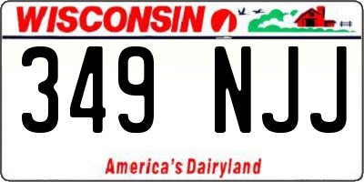 WI license plate 349NJJ