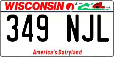 WI license plate 349NJL