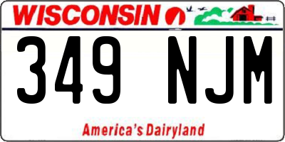 WI license plate 349NJM