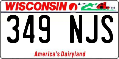 WI license plate 349NJS