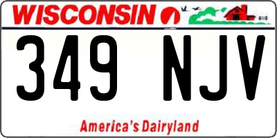 WI license plate 349NJV
