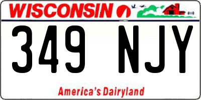 WI license plate 349NJY