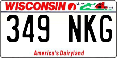 WI license plate 349NKG