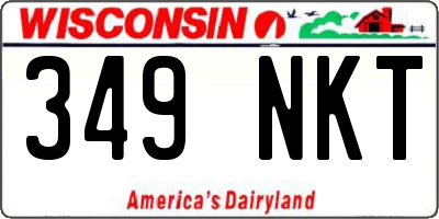WI license plate 349NKT