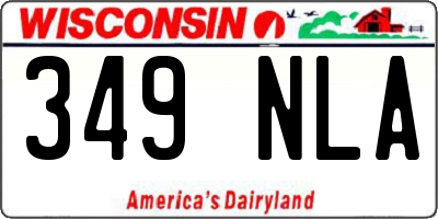 WI license plate 349NLA