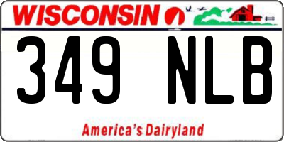 WI license plate 349NLB