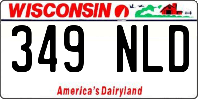 WI license plate 349NLD