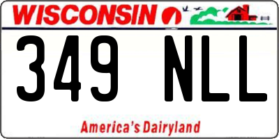 WI license plate 349NLL